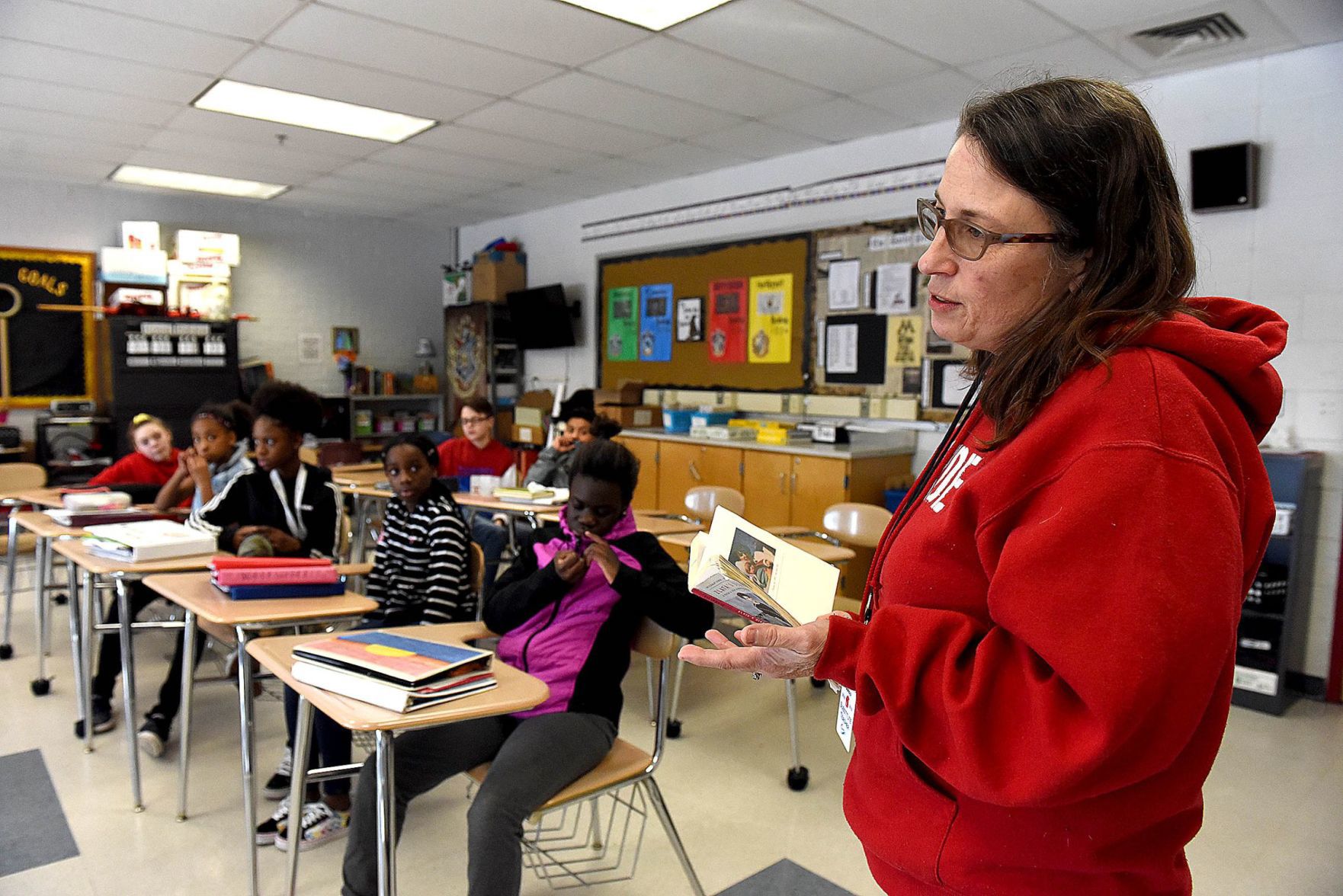 Michele Wood teaches a language arts